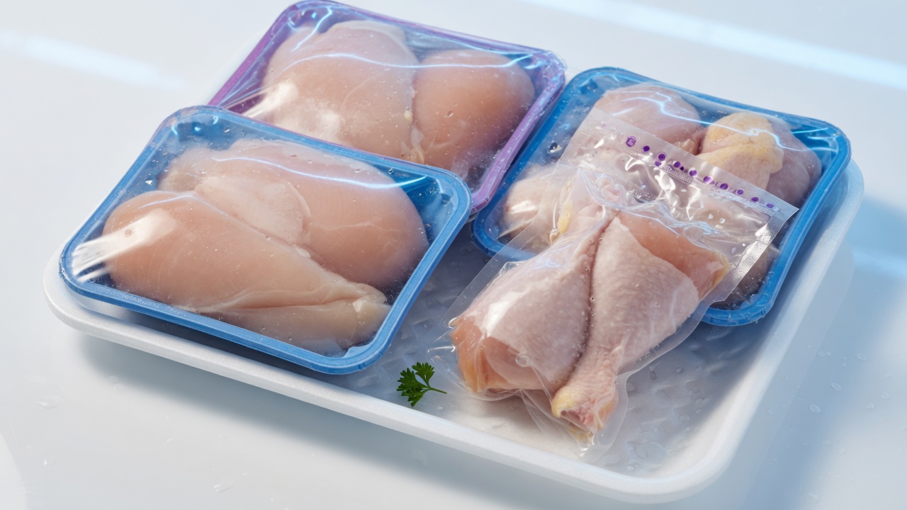 Retail-packed chicken at the end of the process